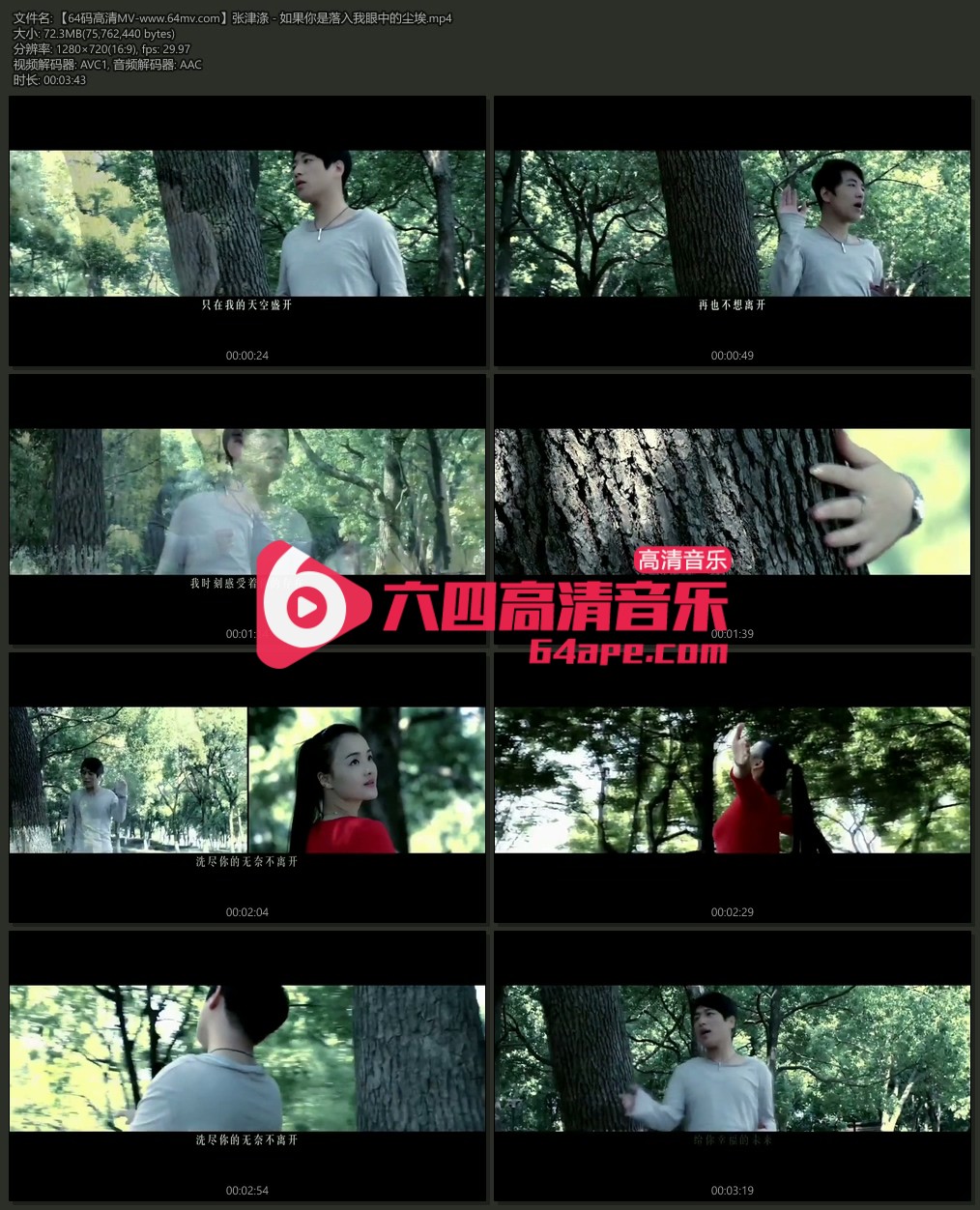 张津涤 《如果你是落入我眼中的尘埃》 720P