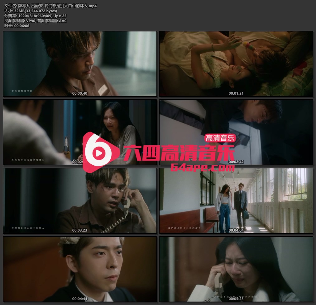 陳零九 呂爵安《我们都是別人口中的坏人》720P