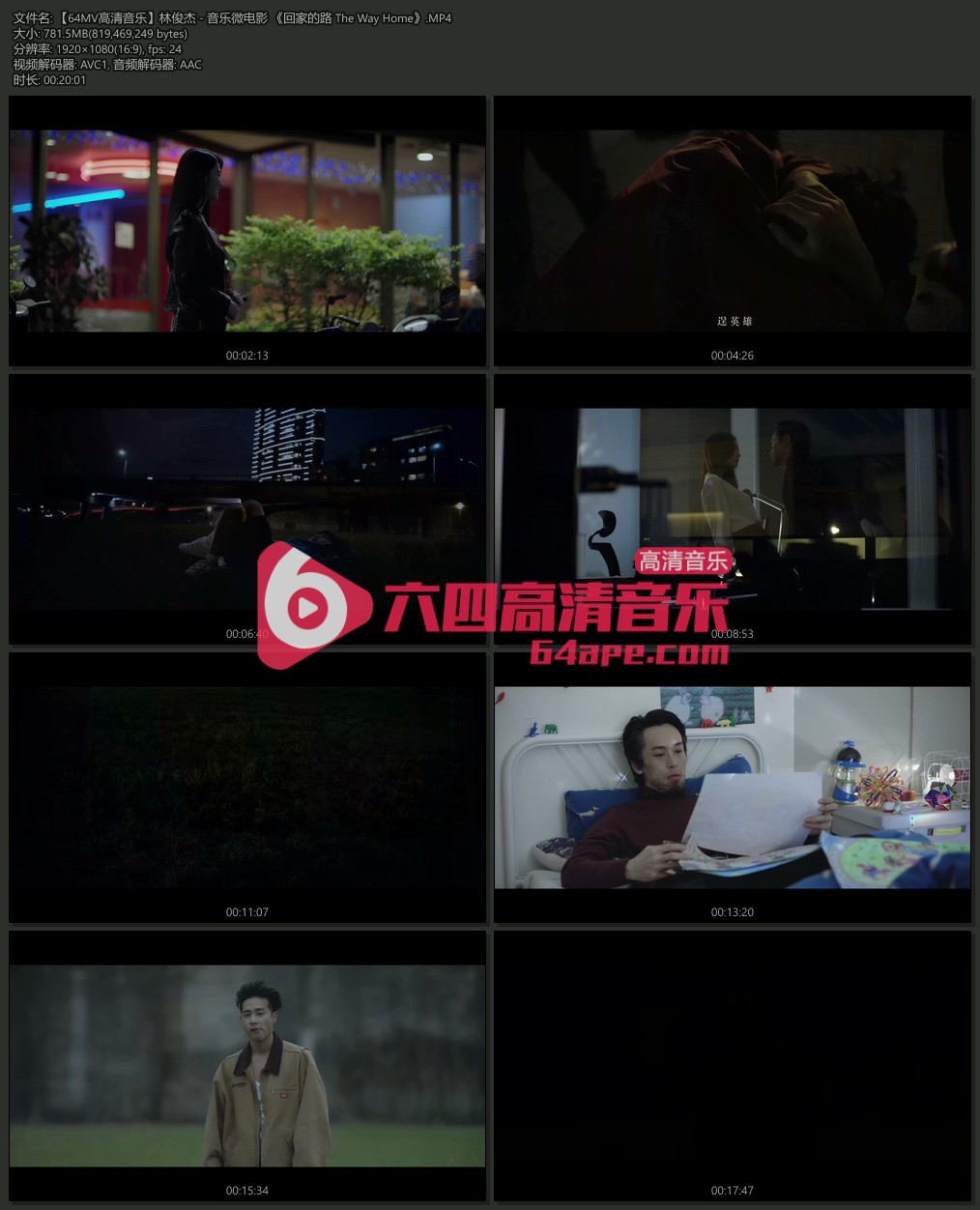 林俊杰 音乐微电影 《回家的路 The Way Home》 1080P
