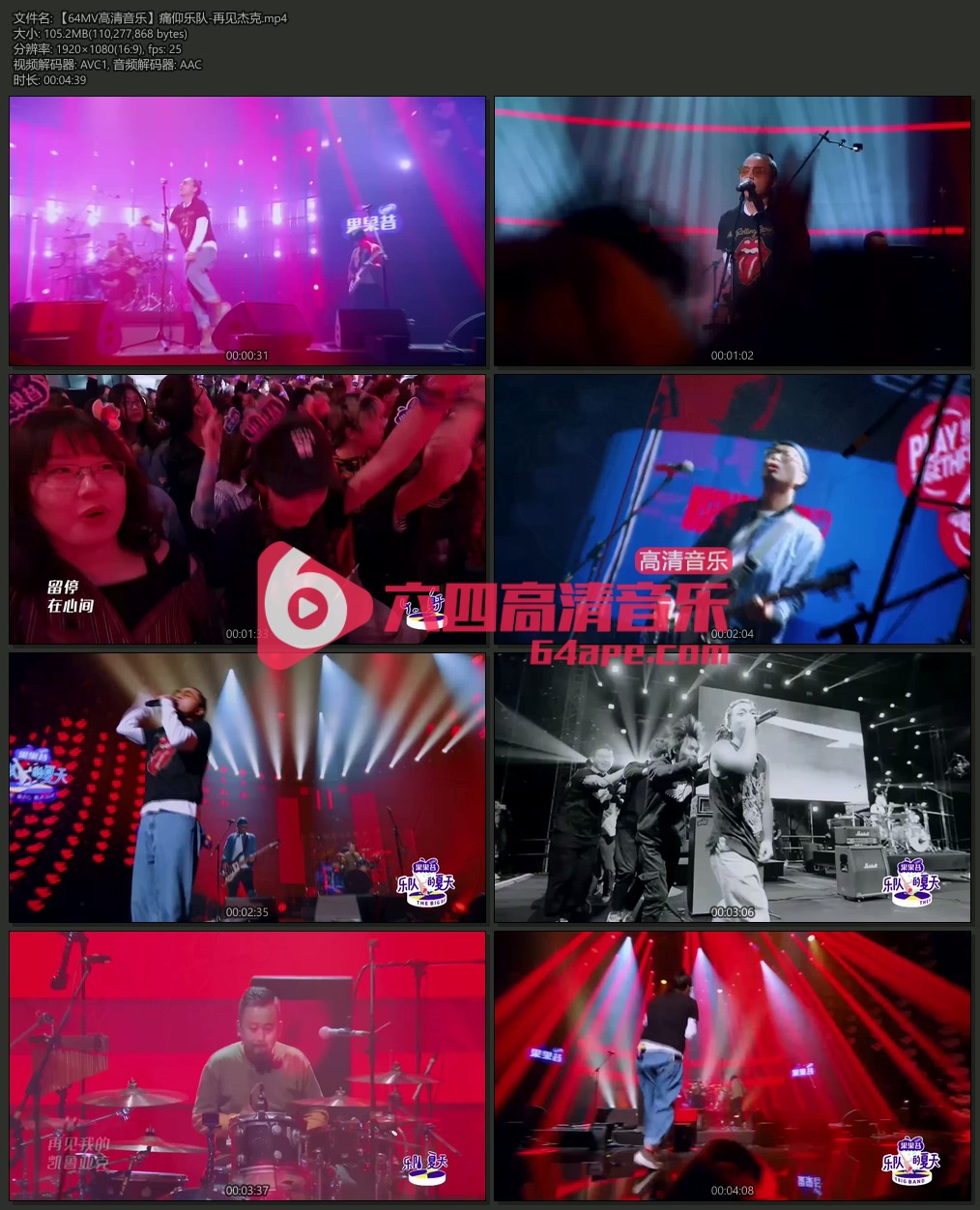 痛仰乐队《再见杰克》1080P