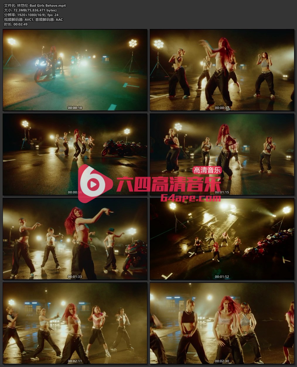 林恺伦《Bad Girls Behave》1080P