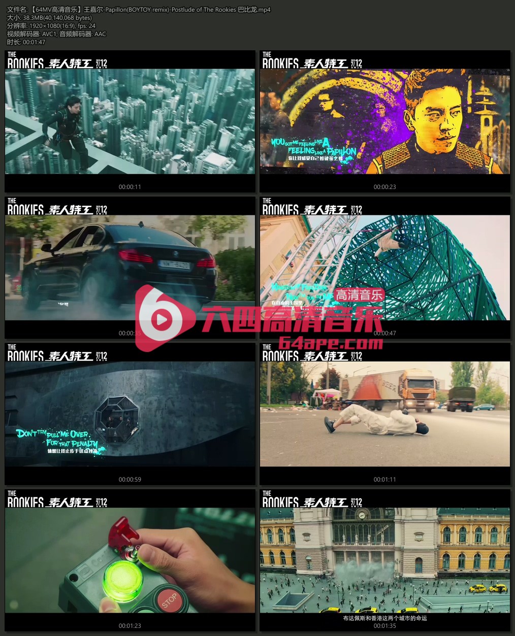 王嘉尔《Papillon》1080P