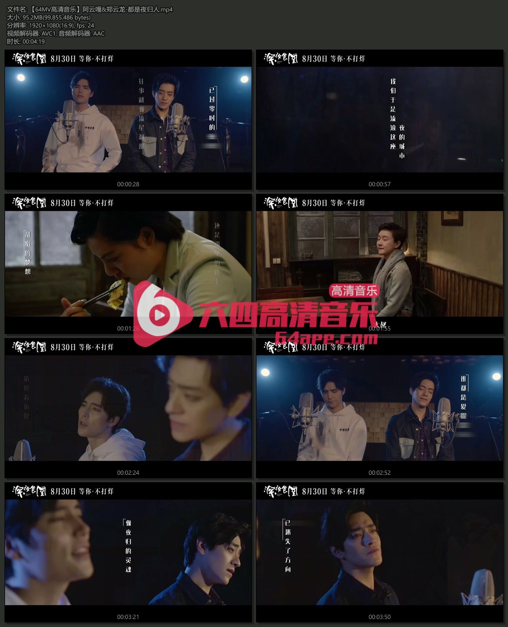 阿云嘎 郑云龙《都是夜归人》1080P