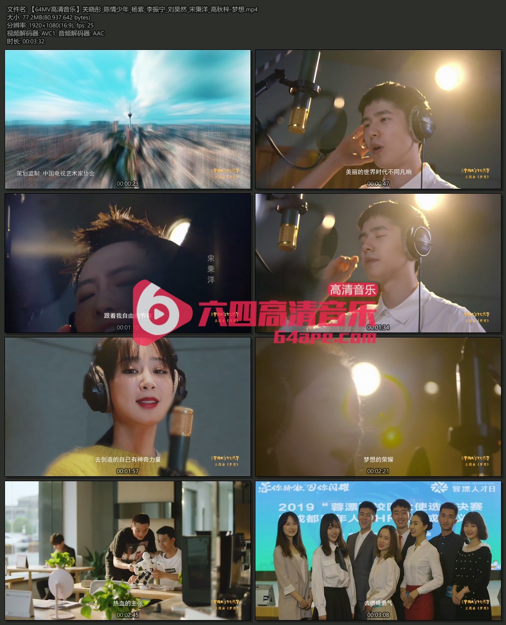 关晓彤 陈情少年 杨紫 李振宁《梦想》1080P