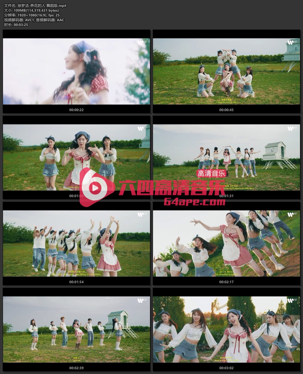 徐梦洁《养花的人》舞蹈版 1080P