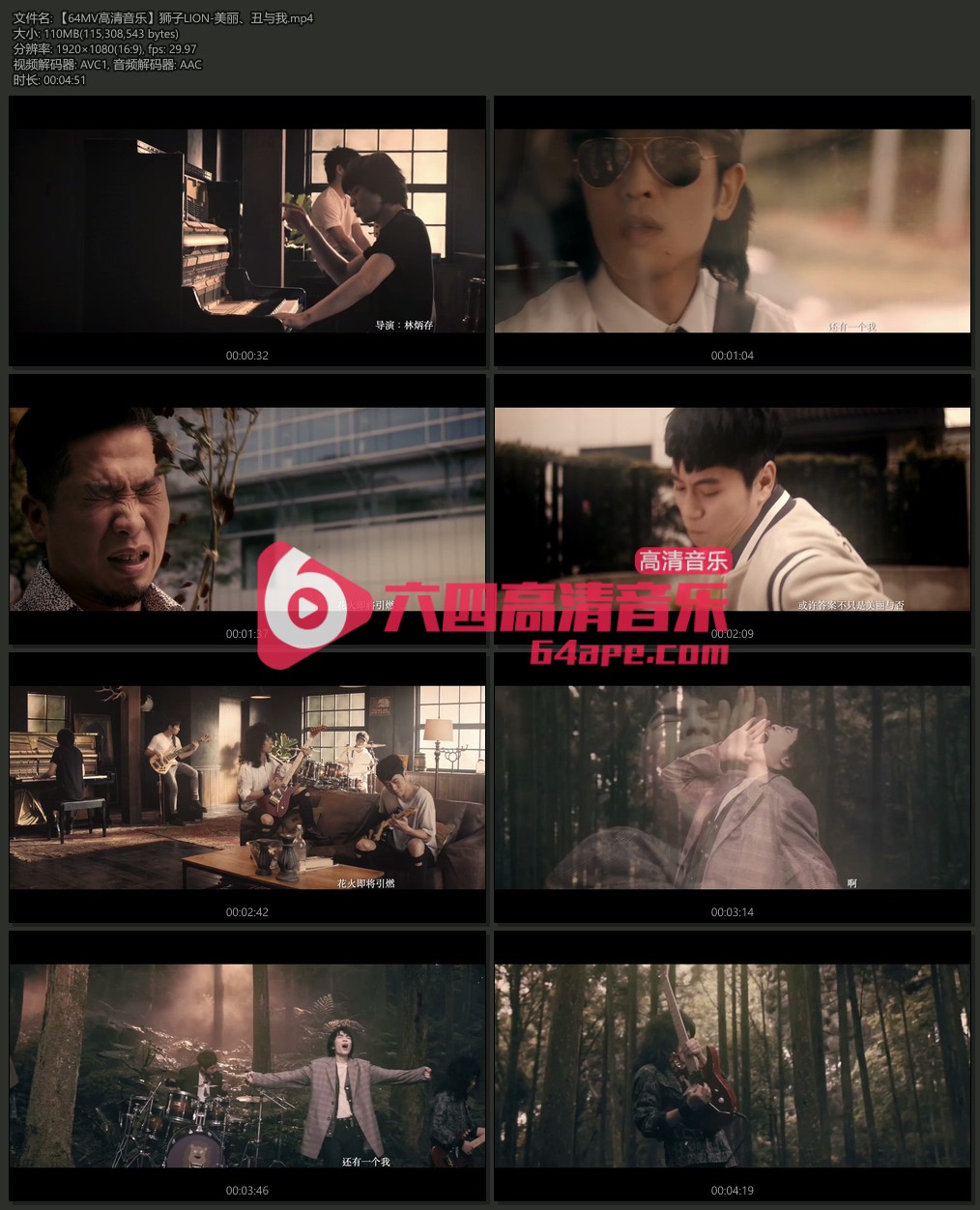 狮子LION《美丽、丑与我》1080P