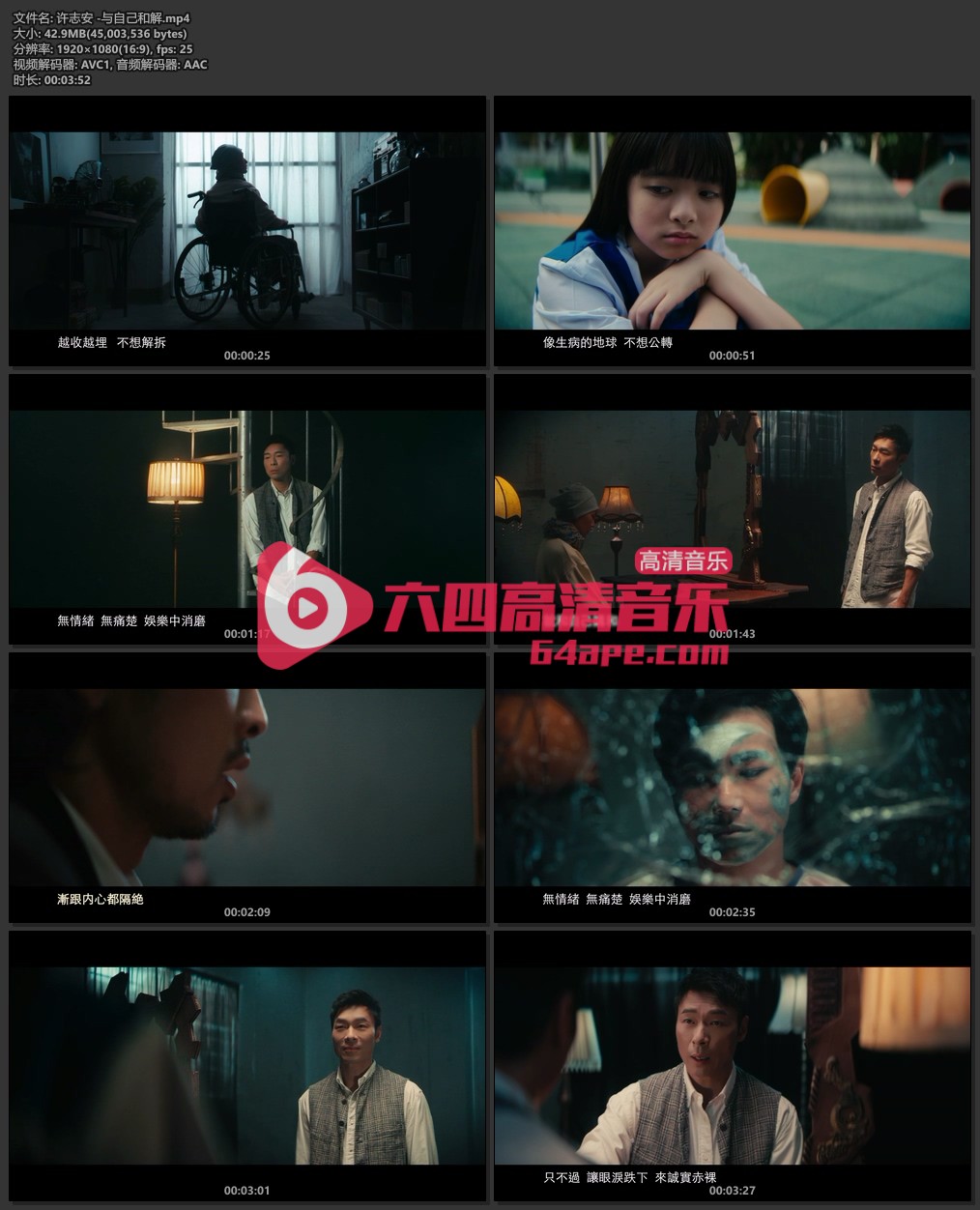 许志安《与自己和解》1080P