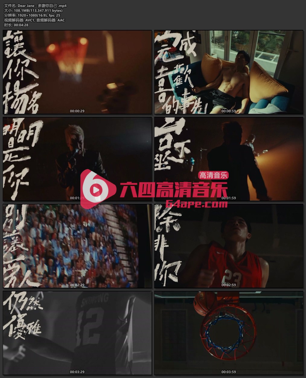 Dear Jane《多謝你自己》1080P