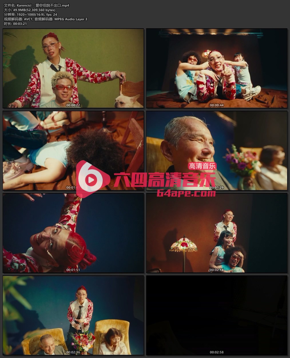 Karencici《愛你但說不出口》1080P