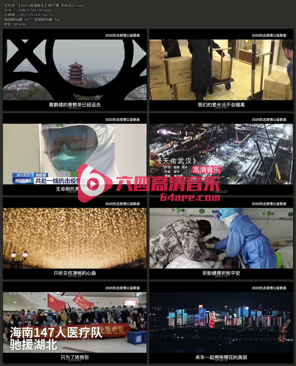 杨竹青《天佑武汉》1080P